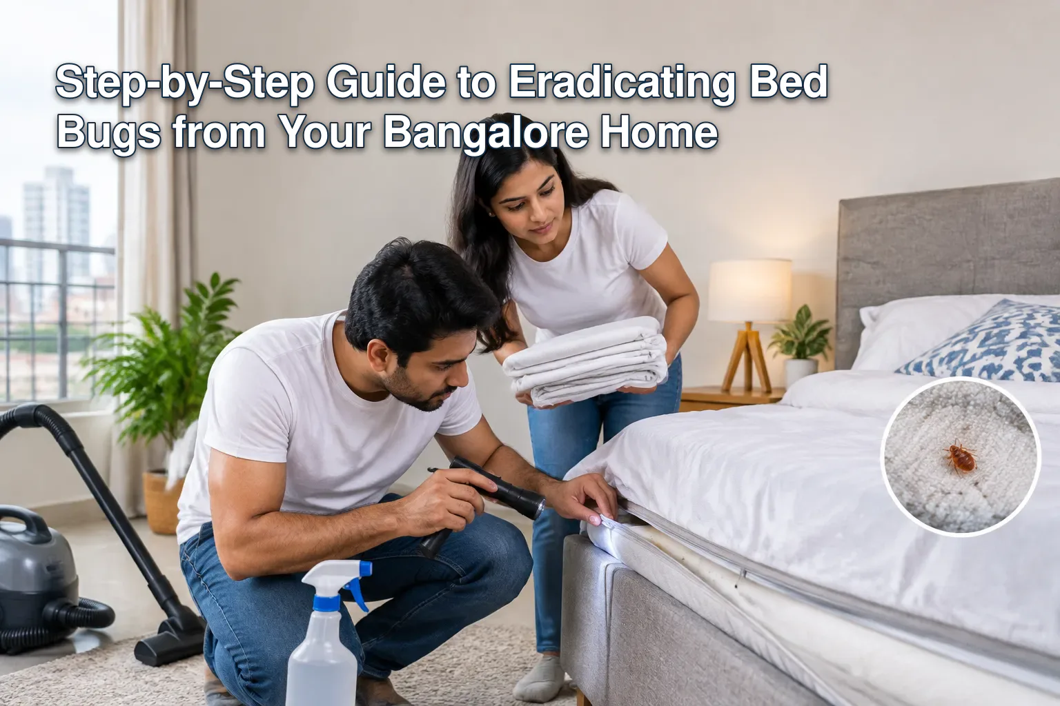 Infographic on bed bug prevention tips for Bangalore homes.