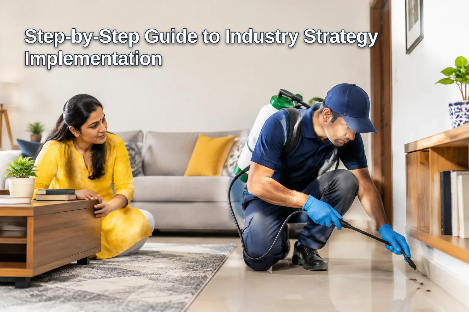 Infographic on steps for implementing industry strategies.