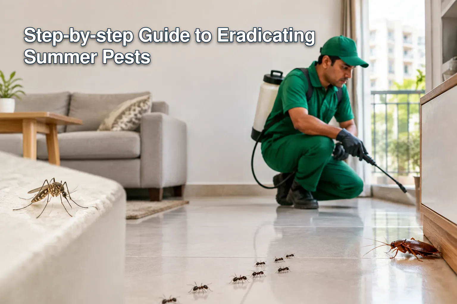 Close-up of common Bangalore summer pests