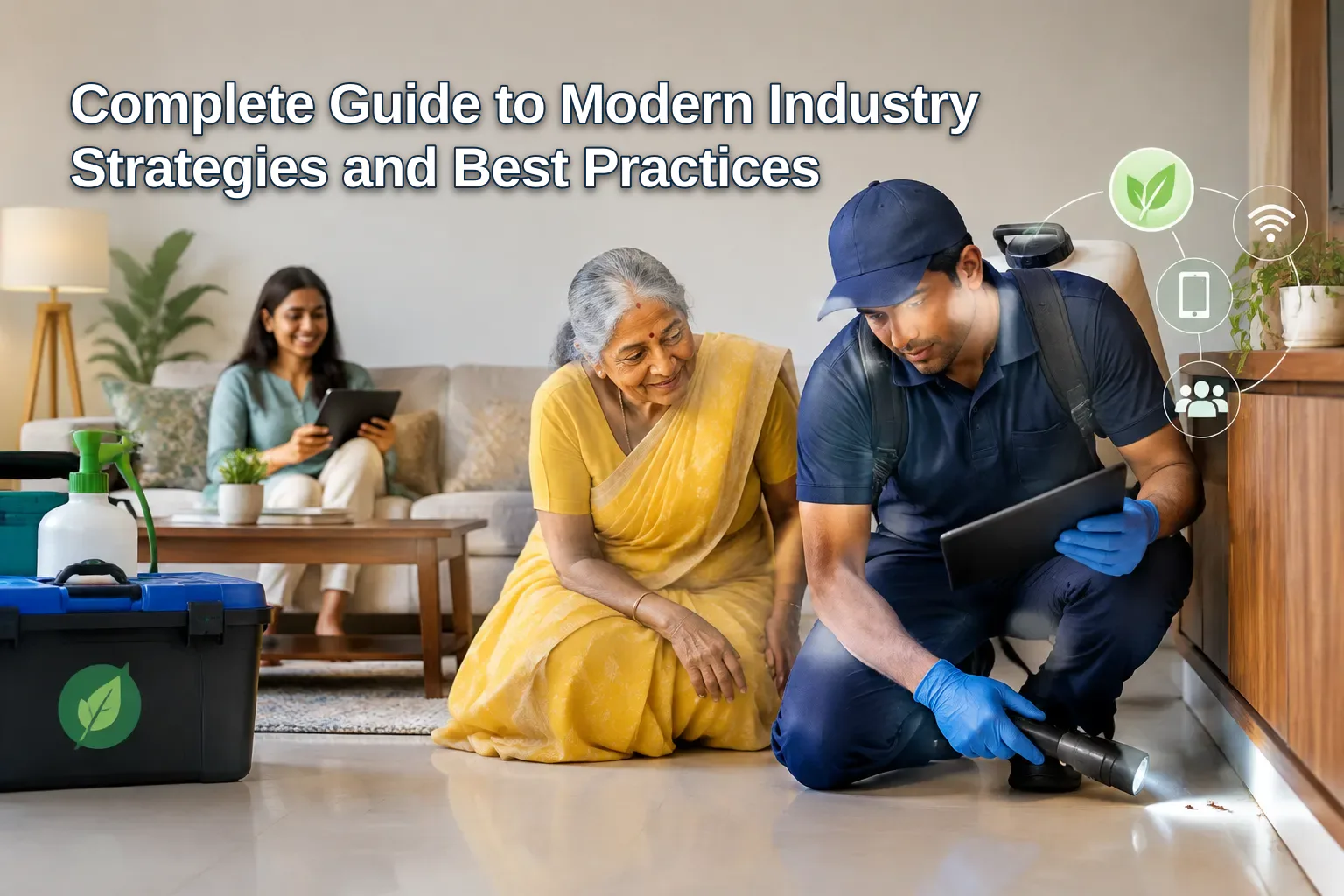Modern industry strategy elements: technology, sustainability, innovation.