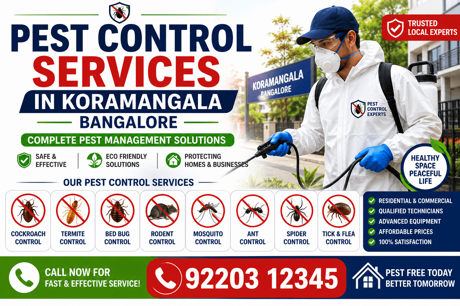 Pest control services in Koramangala Bangalore: safe, effective, eco-friendly solutions.