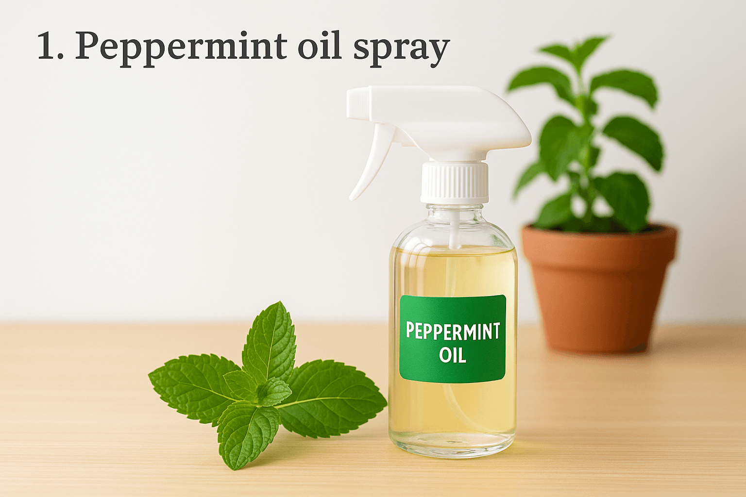 1. Peppermint oil spray