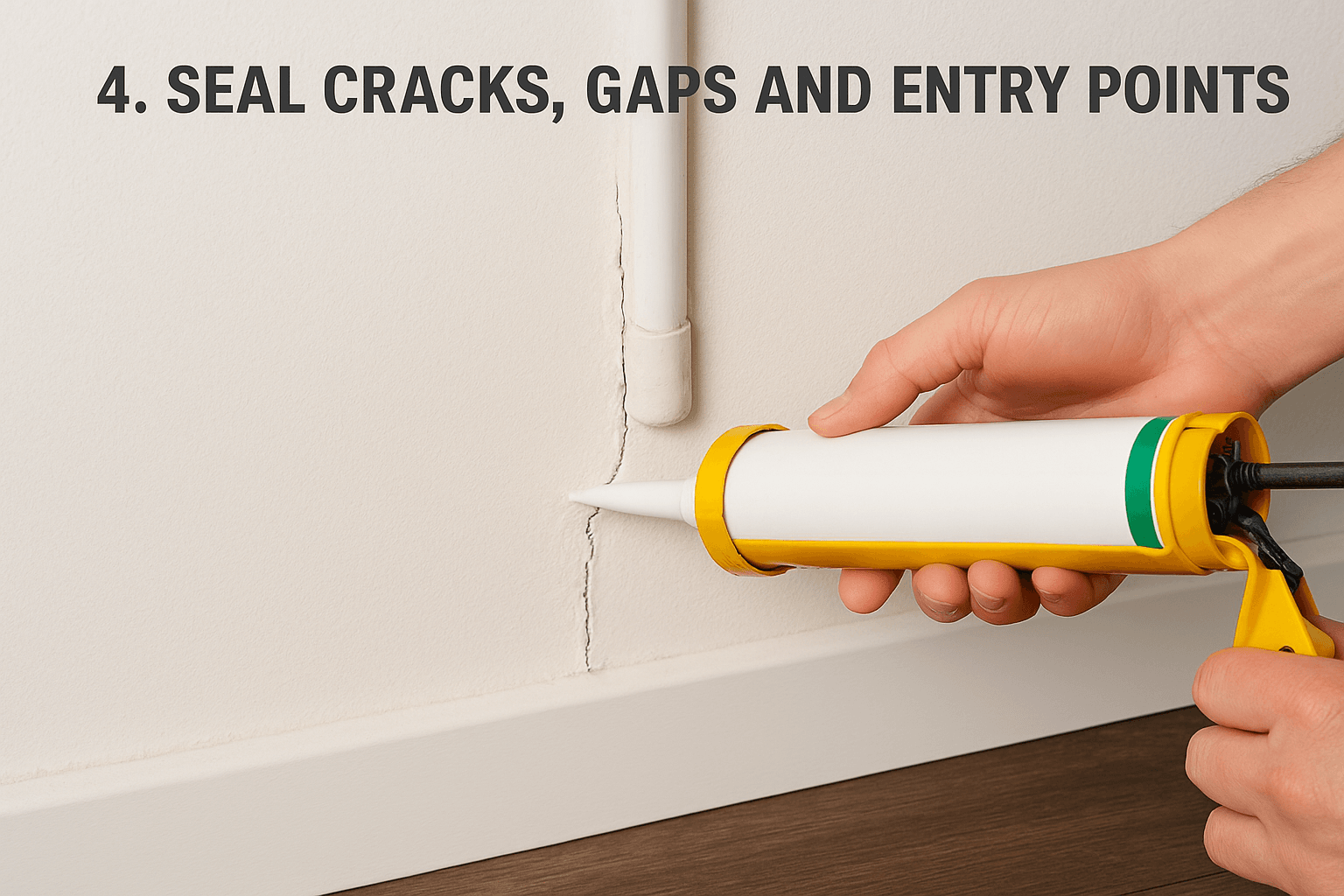 4. Seal cracks, gaps and entry points