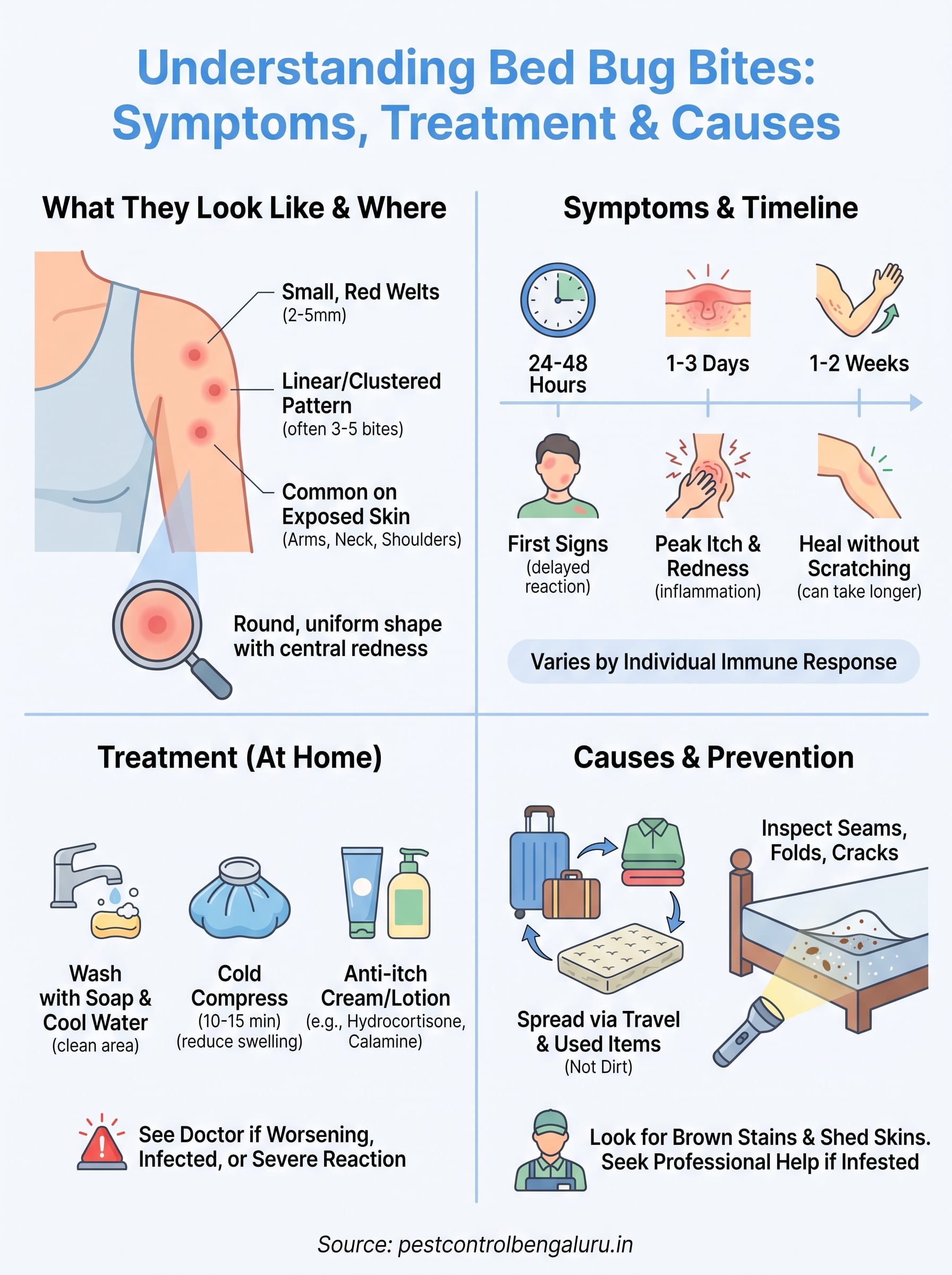 bed bug bites infographic