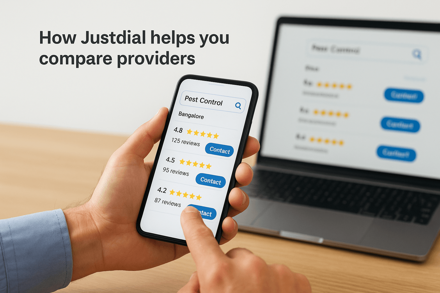 How Justdial helps you compare providers