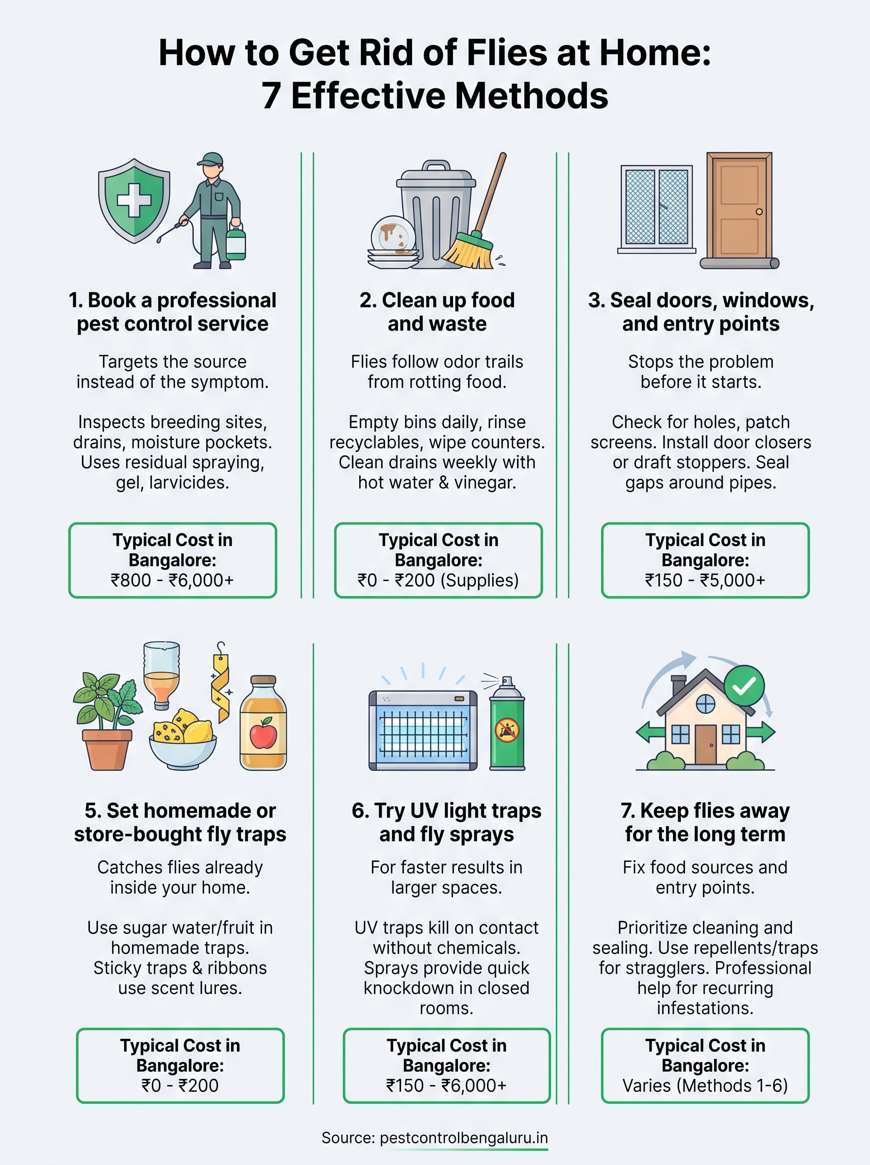 how to get rid of flies at home infographic