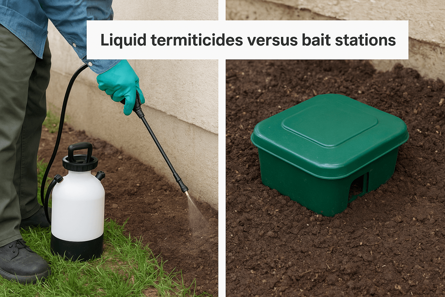 Liquid termiticides versus bait stations