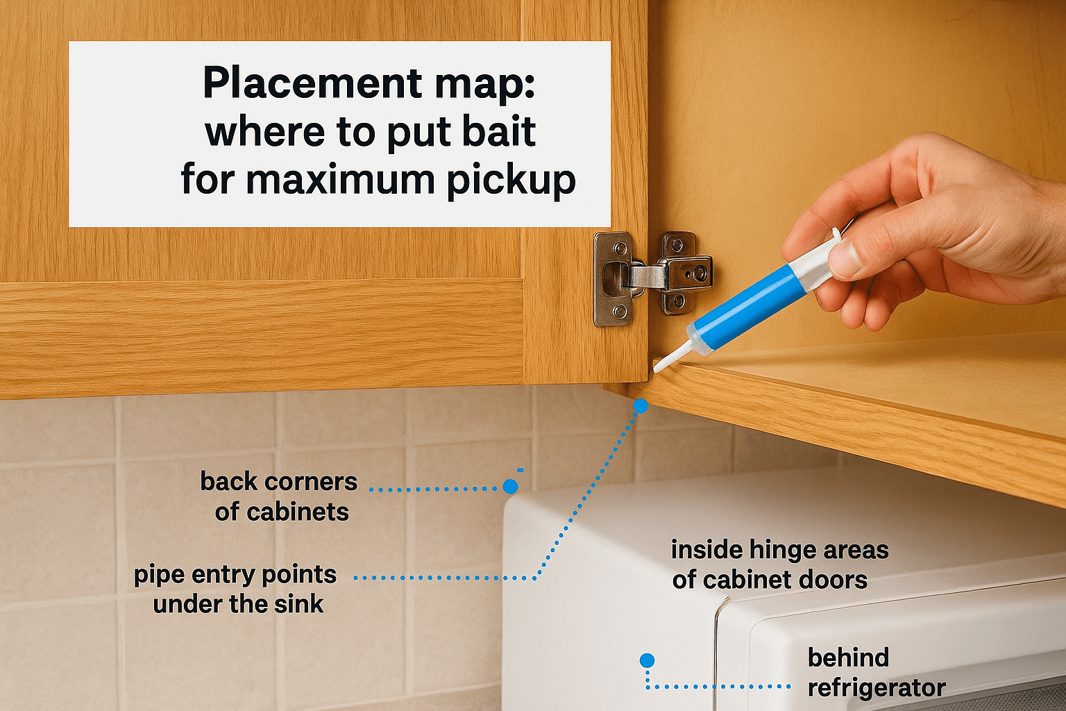 Placement map: where to put bait for maximum pickup