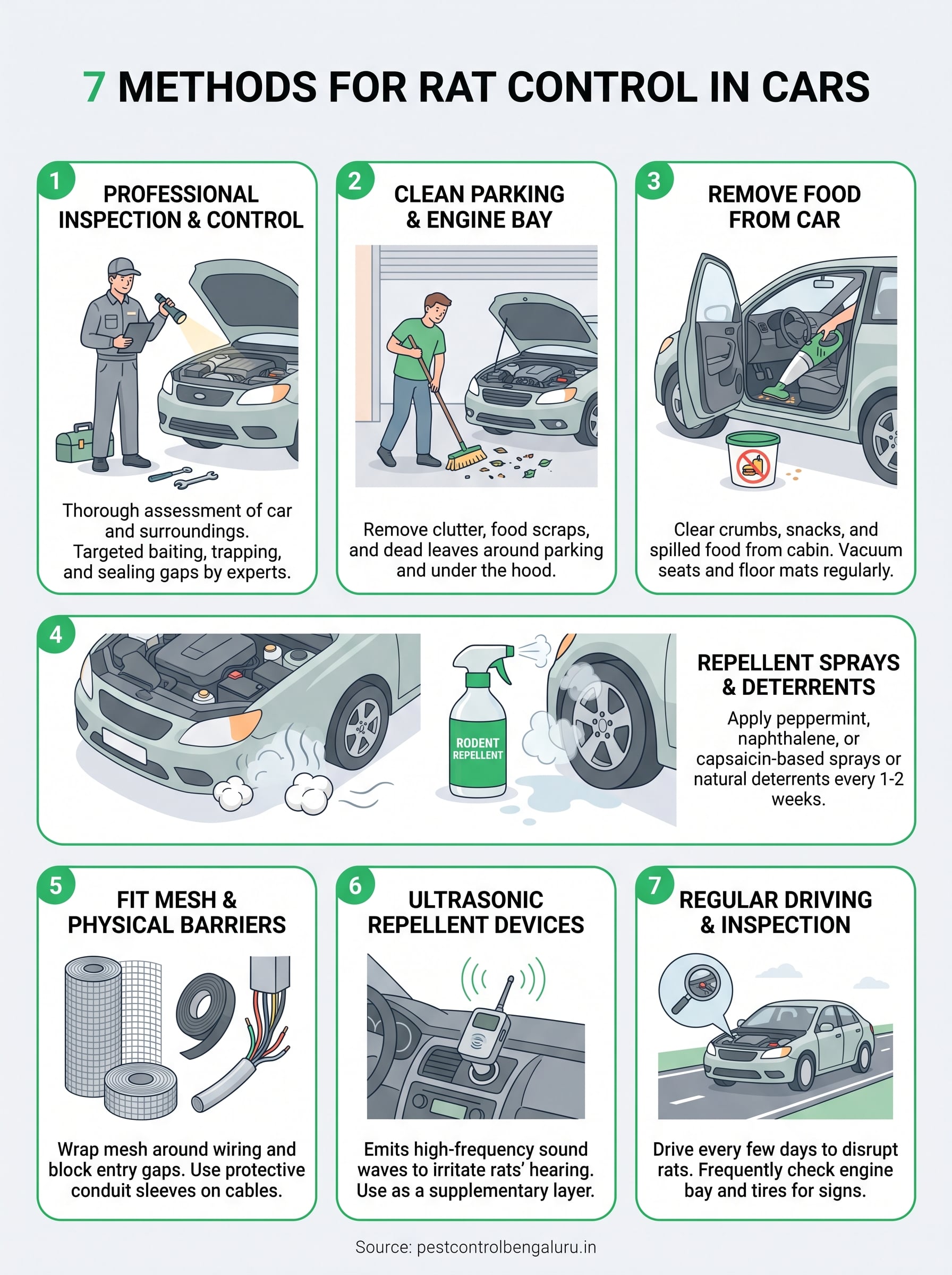 rat control in car infographic