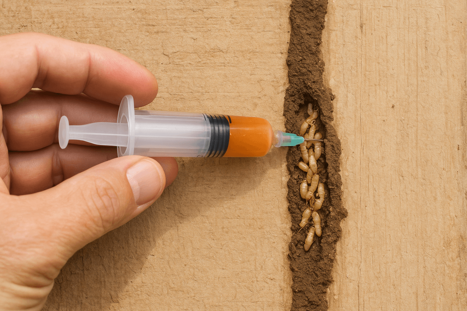 Treating mud tubes and subterranean activity