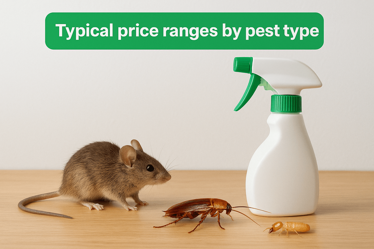Typical price ranges by pest type
